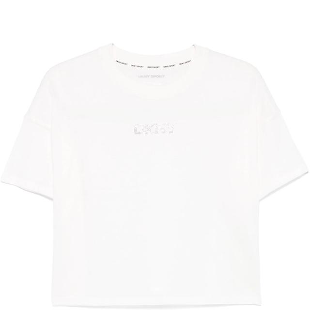 Marškinėliai trump. rankovėmis moterims, Smėlio, Crop top