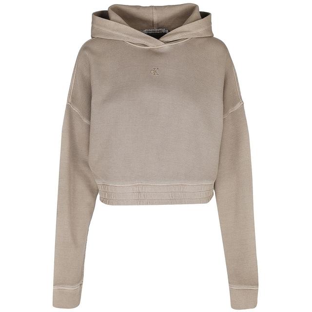 Džemperis moterims, Smėlio, Waffle hoodie