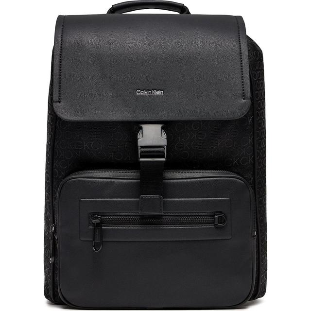 Kuprinė vyrams, Juoda, Elevated flap backpack