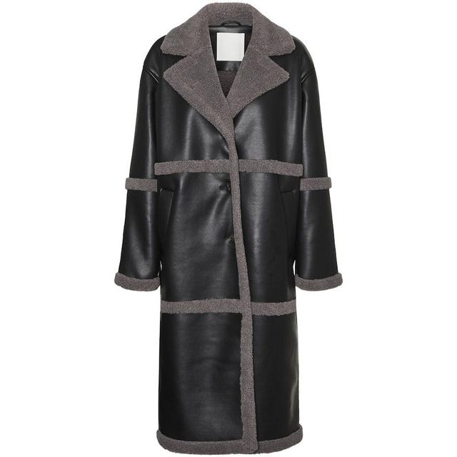 Paltas moterims, Juoda, VMMETHA COATED LONG