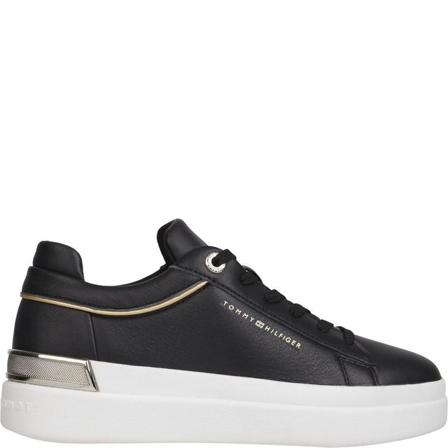 Sportiniai bateliai moterims, Juoda, Lux metallic cupsole sneaker