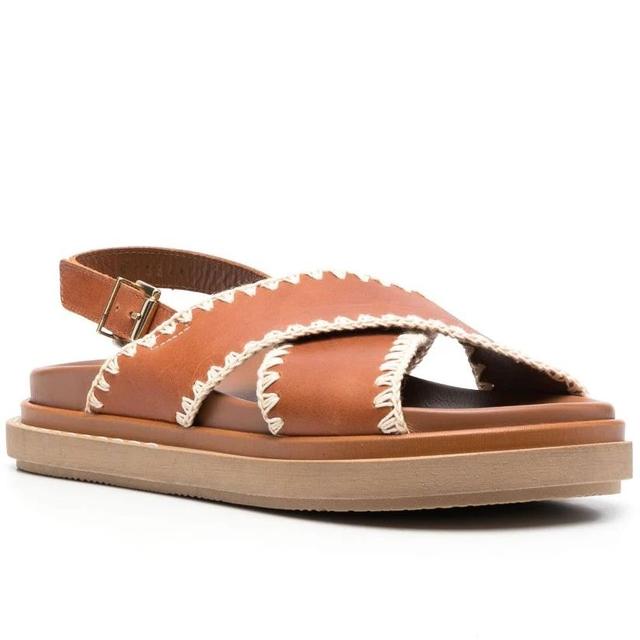 Basutės moterims, Ruda, Marshmallow sandals