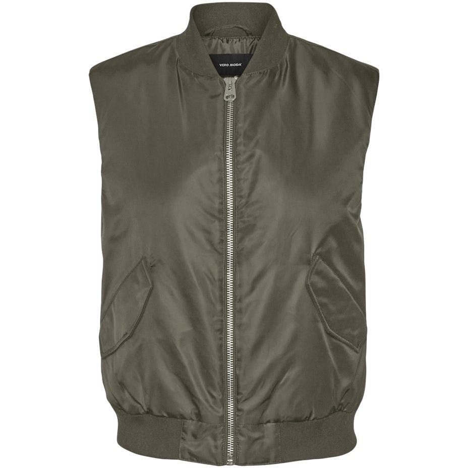 Paltas moterims, Žalia, VMAMBER SHORT WAISTCO