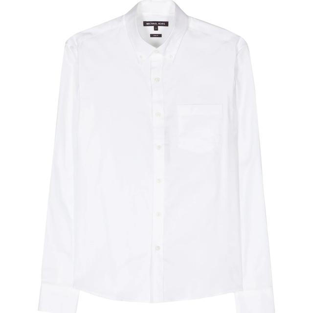 Marškiniai ilgomis rankovėmis vyrams, Balta, Long sleeve slim oxford shirt