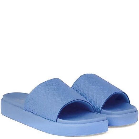 Guminės šlepetės moterims, Mėlyna, Platform pool slide