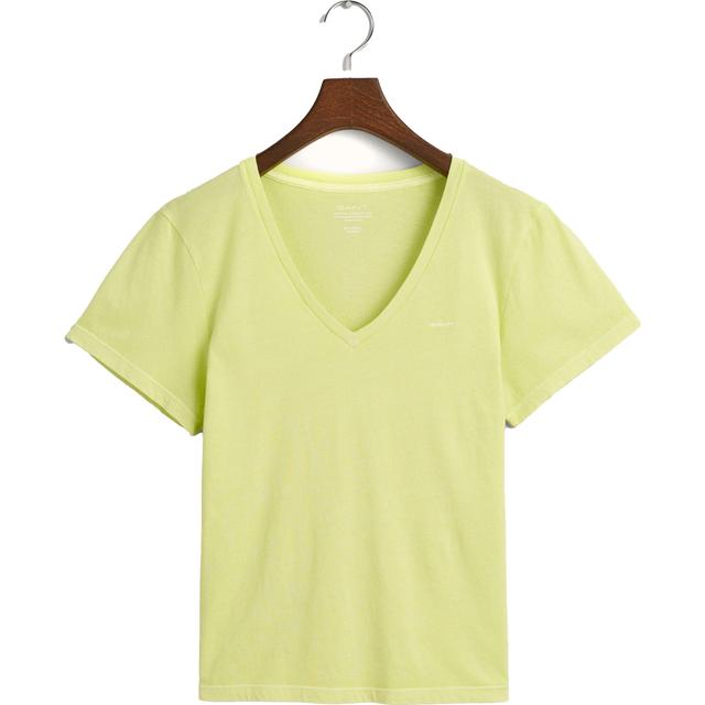 Marškinėliai moterims, Žalia, REG SUNFADED SS V-NECK T-SHIRT