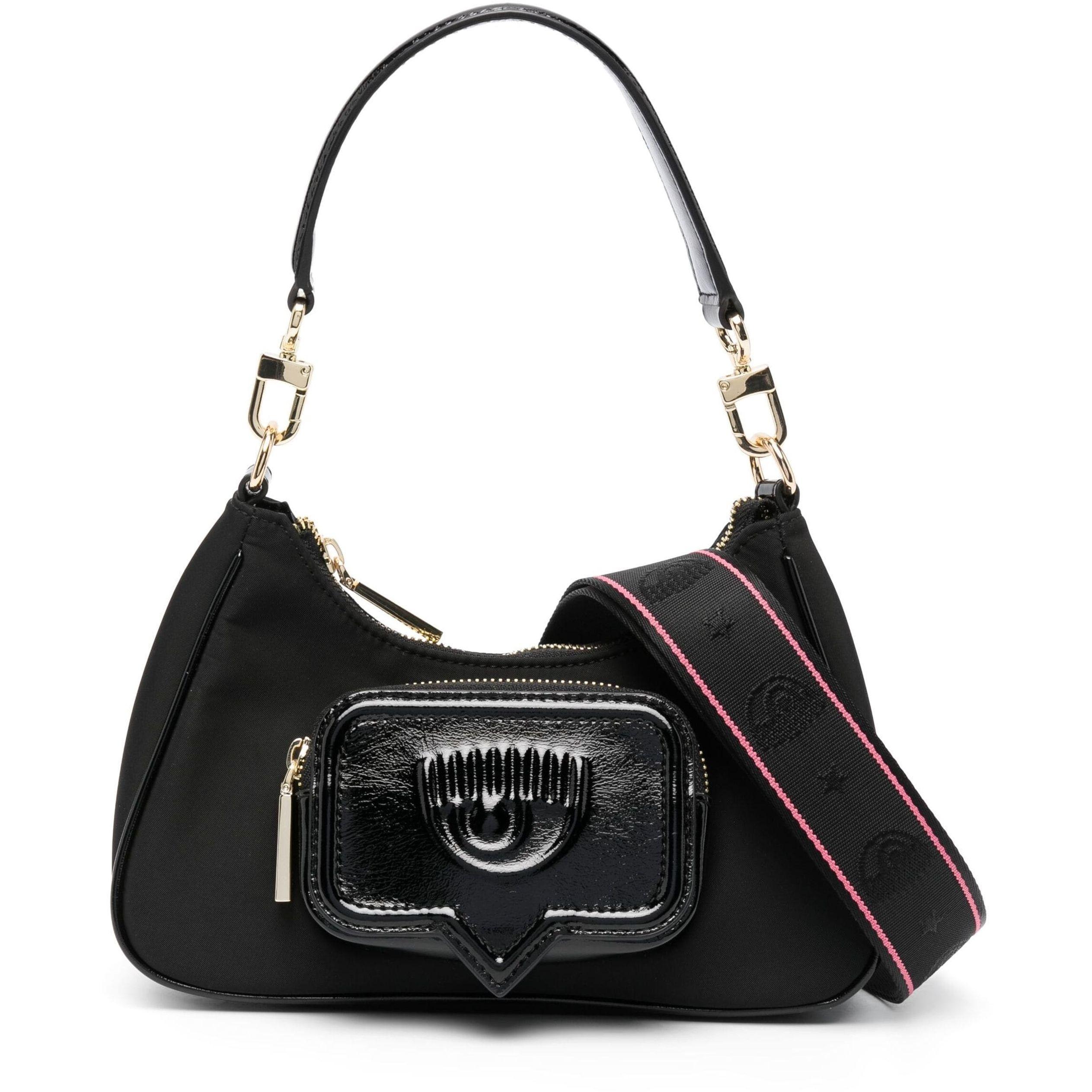 Rankinė, krepšys moterims, Juoda, Eyelike pocket  hobo bag