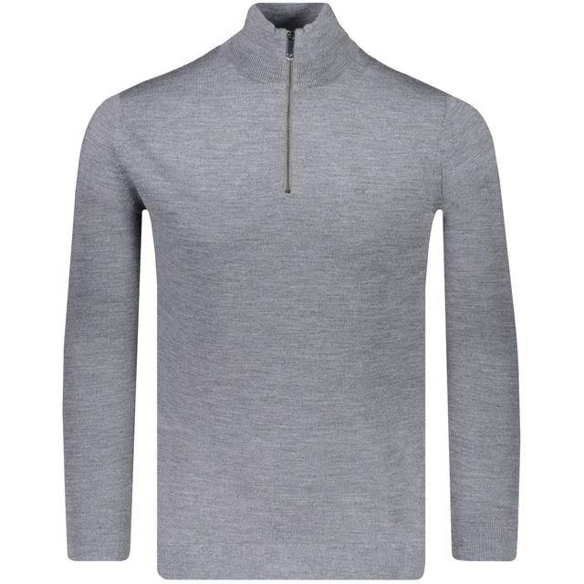 Sportinis nertinis vyrams, Pilka, Merino quarter zip