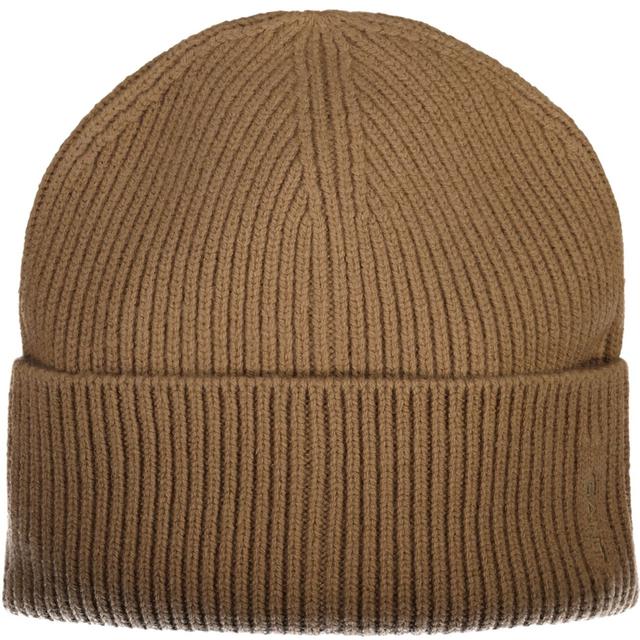 Kepurė moterims, Chaki, wool ribbed beanie