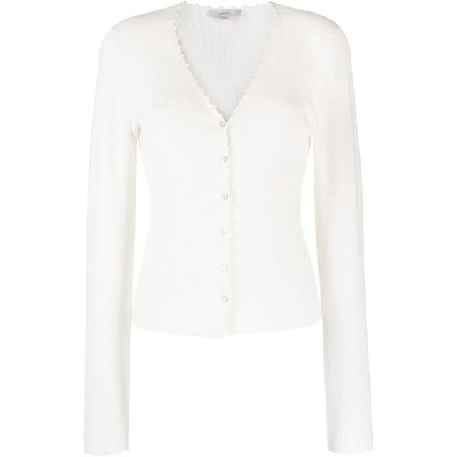 Kardiganas moterims, Balta, Crochet trim cardigan