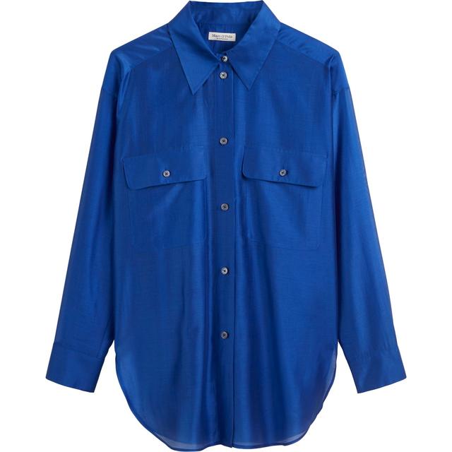 Marškiniai ilgomis rankovėmis moterims, Mėlyna, Shirts lon 502089042069