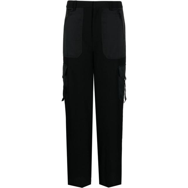 Laisvalaikio kelnės moterims, Juoda, Satin cargo trousers