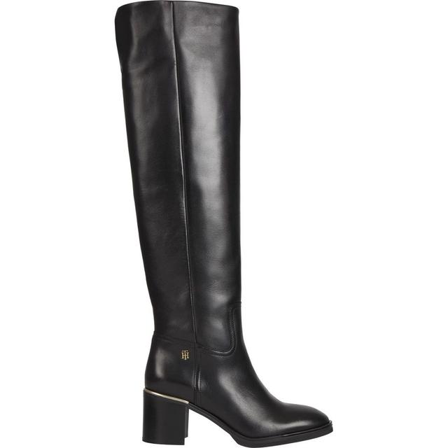 Auliniai moterims, Juoda, BELT OVERKNEE BOOT