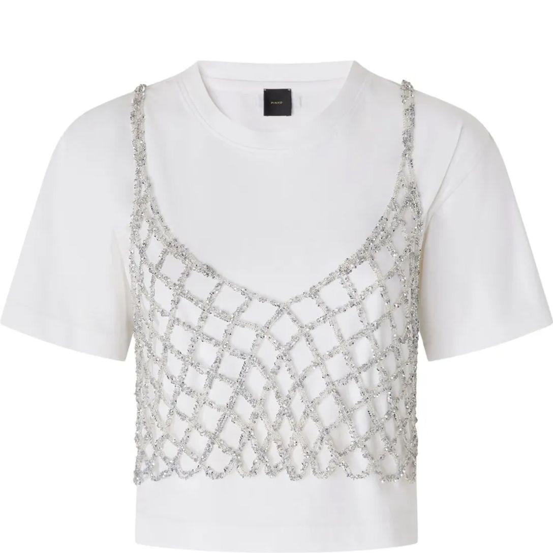 Trumpinti marškinėliai moterims, Balta, Various cutted