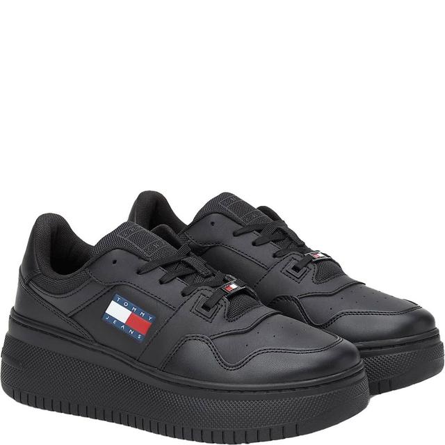 Laisvalaikio bateliai moterims, Juoda, Retro basket flatform leisure