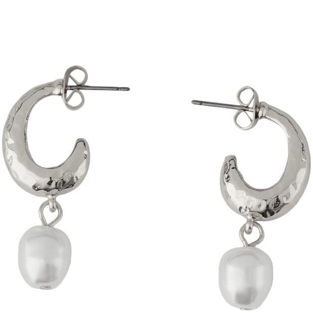 Auskarai moterims, Sidabrinė, PCNOKOLA HOOP EARRING