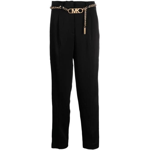 Kelnės moterims, Juoda, Hight waist mk belt pant