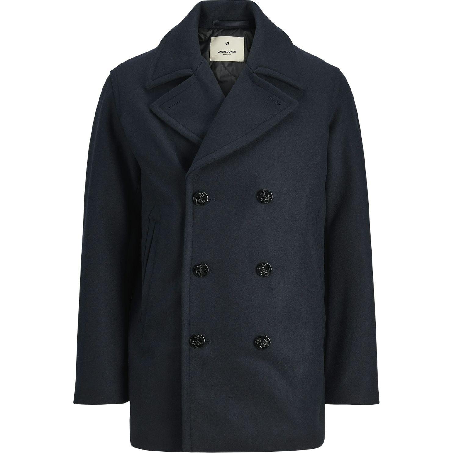 Paltas vyrams, Mėlyna, Blu captain wool peacoat