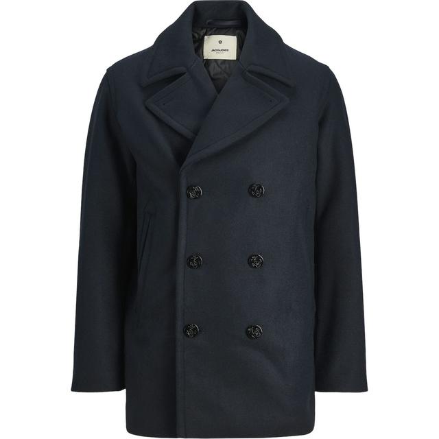 Paltas vyrams, Mėlyna, Blu captain wool peacoat