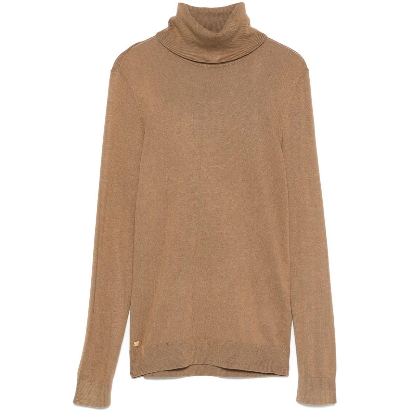 Megztinis su kaklu moterims, Ruda, Zoe long sleeve pullover
