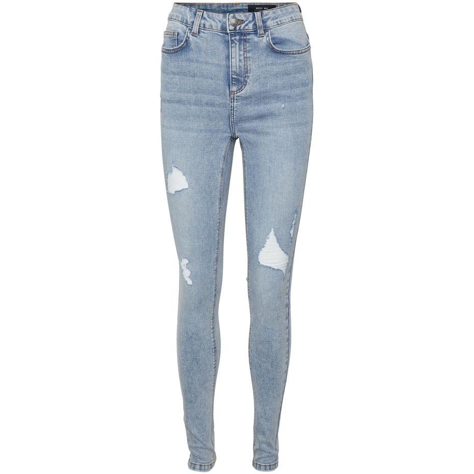 Tiesūs džinsai moterims, Mėlyna, NMCALLIE HW DESTROY S