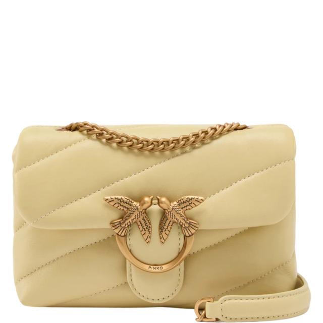 Rankinė per petį moterims, Geltona, Love puff baby cl sheep nappa