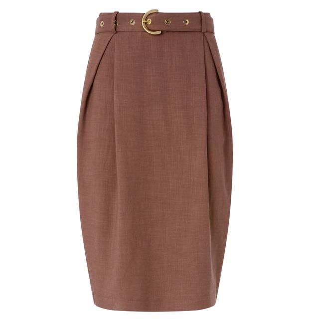 Midi sijonas moterims, Ruda, Edwena skirt