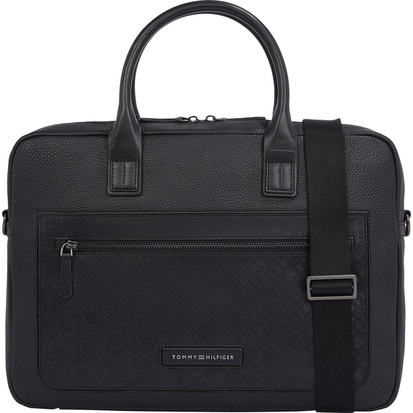 Dėklas kompiuteriui vyrams, Juoda, Monogram computer bag