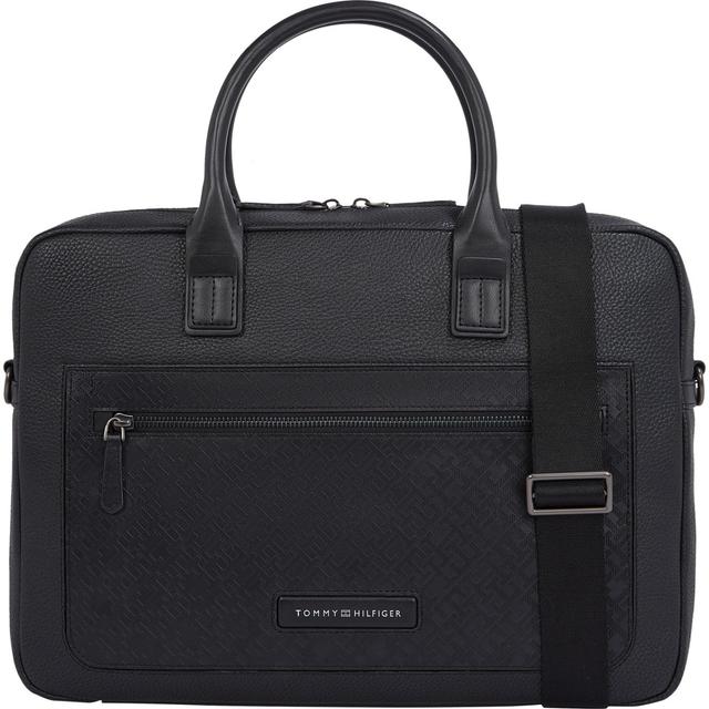 Dėklas kompiuteriui vyrams, Juoda, Monogram computer bag