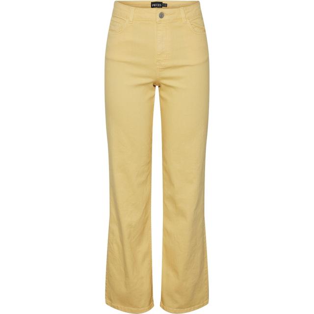 Tiesūs džinsai moterims, Oranžinė, PCPEGGY HW WIDE PANT