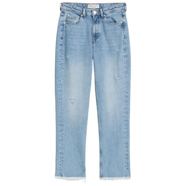 Tiesūs džinsai moterims, Mėlyna, 600910512057 Straight