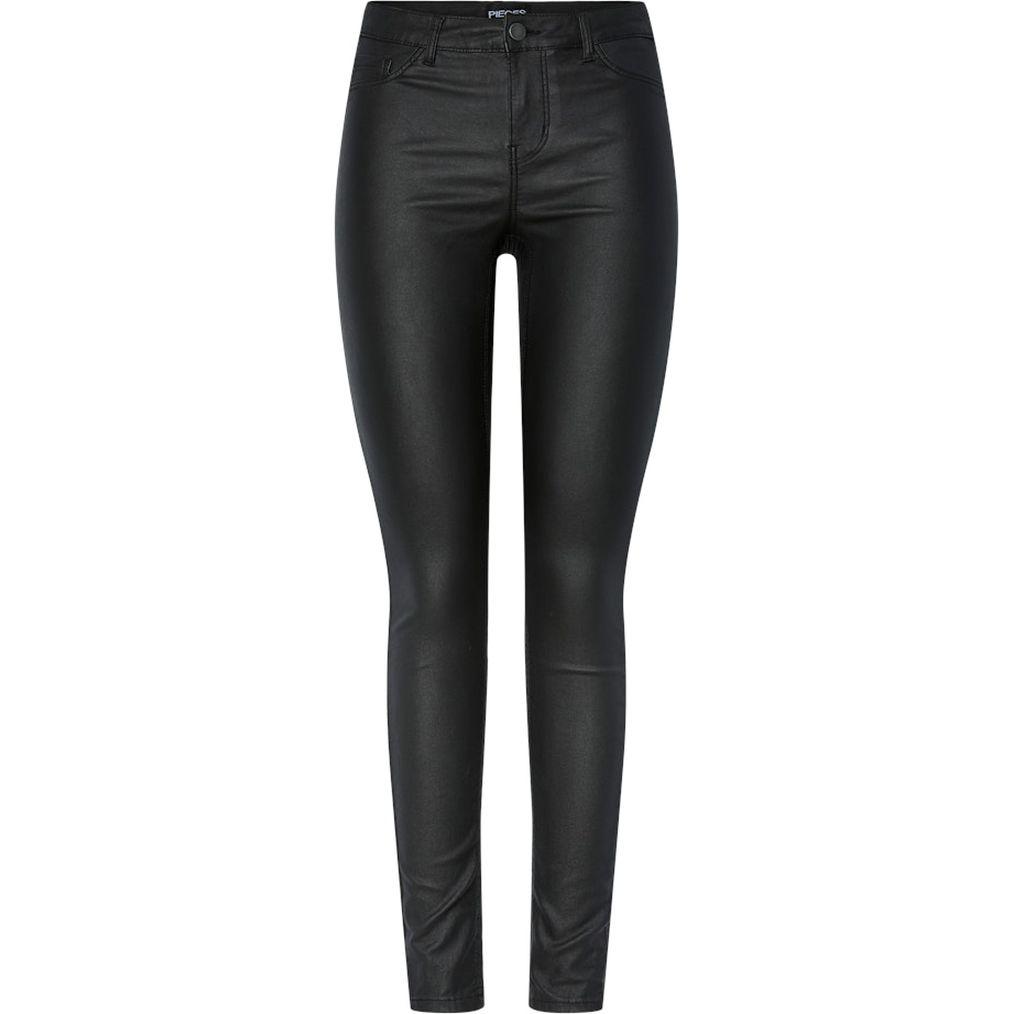 Odinės kelnės moterims, Juoda, Shape-up paro skn coated