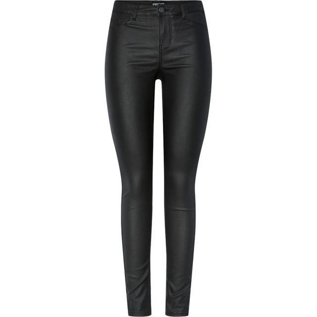 Odinės kelnės moterims, Juoda, Shape-up paro skn coated