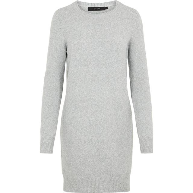 Midi suknelė moterims, Pilka, VMDOFFY LS O-NECK DR