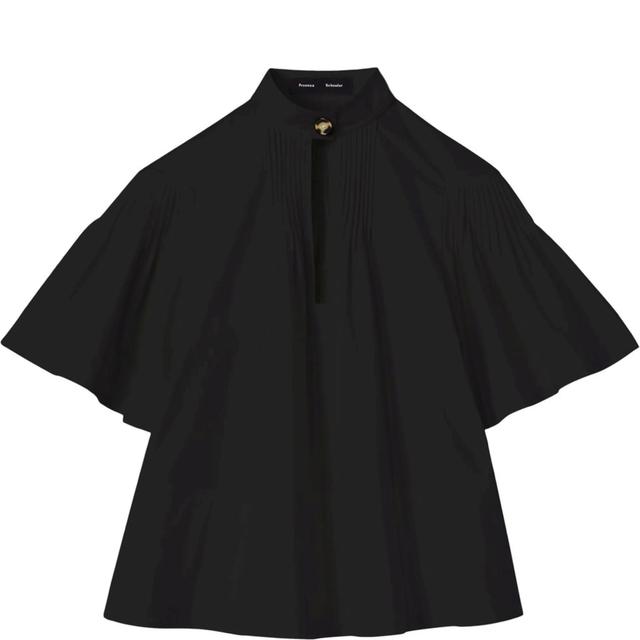 Palaidinės moterims, Juoda, Poplin pintuck top