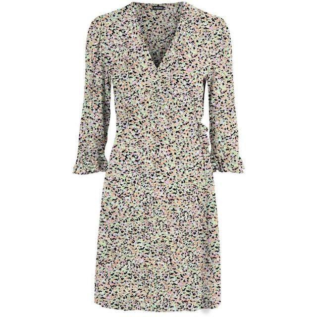 Midi suknelė moterims, Juoda, PCVALMA 3/4 WRAP DRES