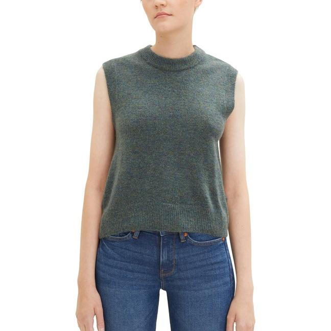 Pūkinė liemenė moterims, Žalia, Liemenė