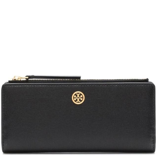 Piniginė moterims, Juoda, Robinson zip slim wallet