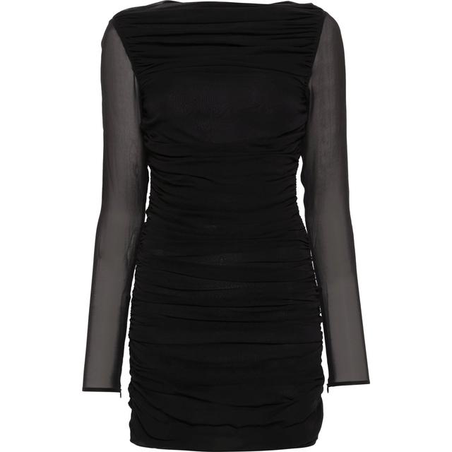 Mini suknelė moterims, Juoda, Petra mini  draped mini dress