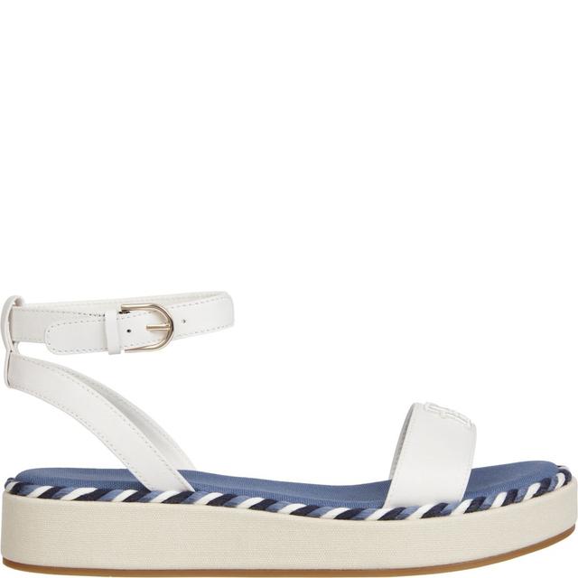 Basutės moterims, Balta, Rope flatform sandals
