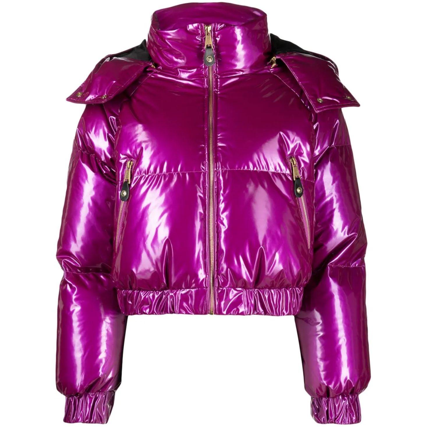 Pūkinė striukė moterims, purple, Puffed jacket