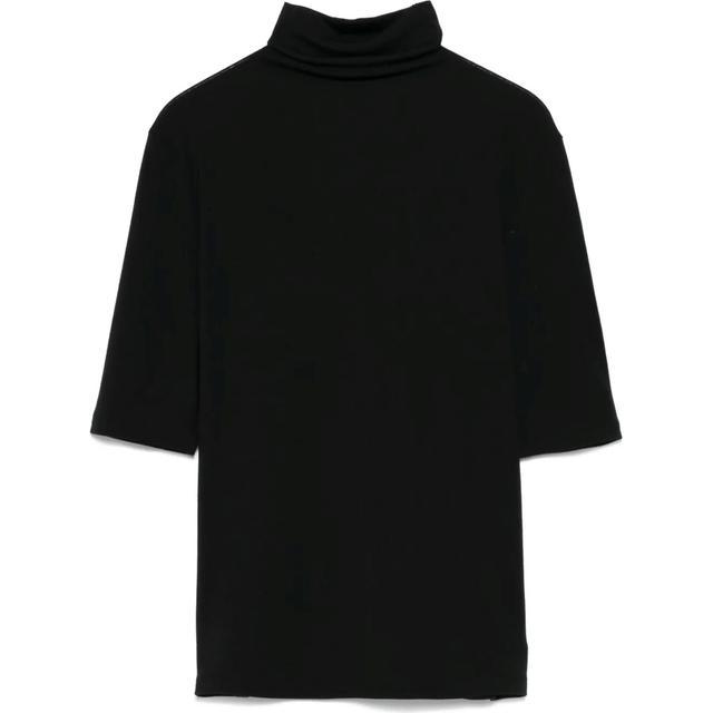 Palaidinės aukštinta apykakle moterims, Juoda, Elbow slv turtleneck