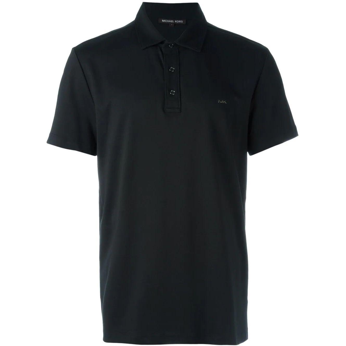 Polo marškiniai trumpos rank. vyrams, Juoda, Sleek polo shirt