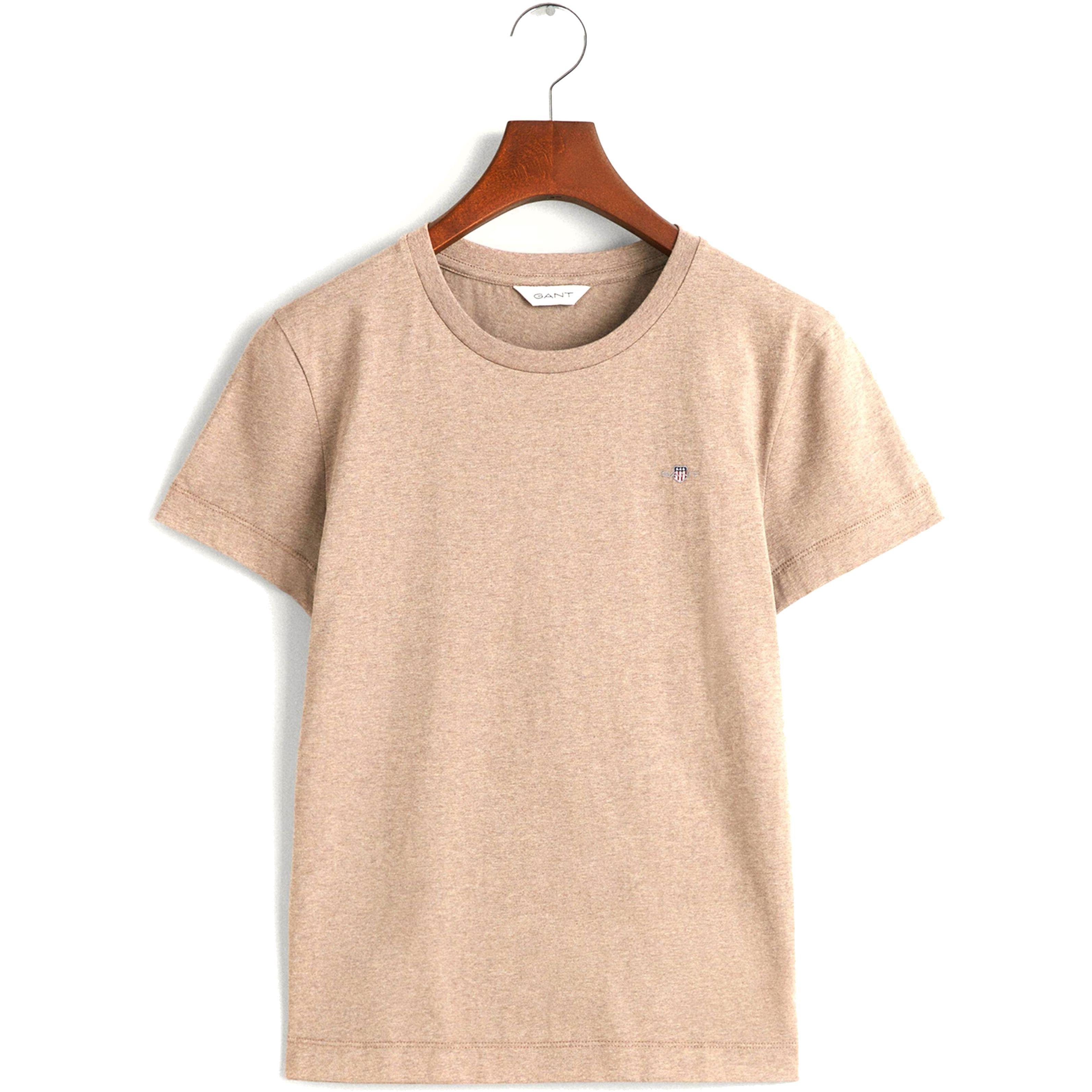 Marškinėliai moterims, Ruda, REG SHIELD SS T-SHIRT