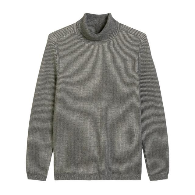 Megztinis su kaklu vyrams, Pilka, M29507960164 Turtleneck