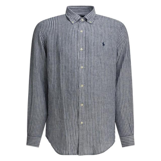 Marškiniai ilgomis rankovėmis vyrams, Mėlyna, Woven-sport shirt-shirt