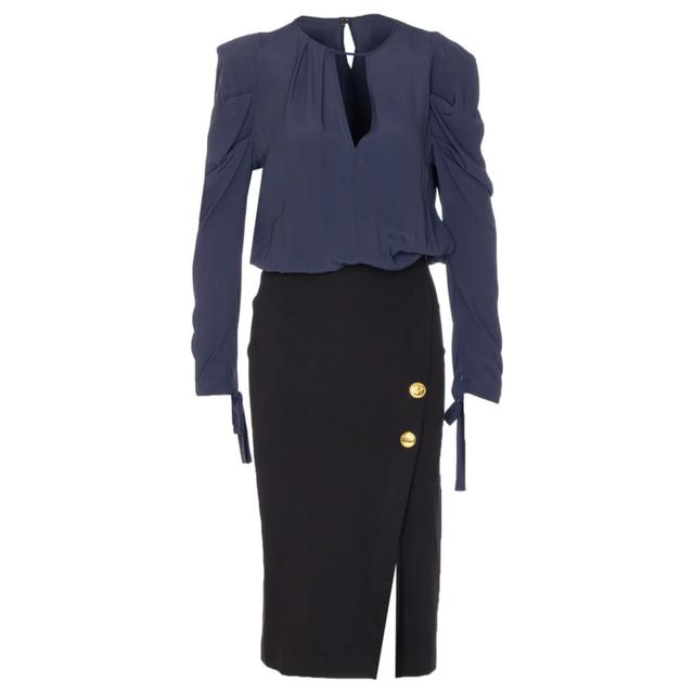 Midi suknelė moterims, Juoda, Omelette dress