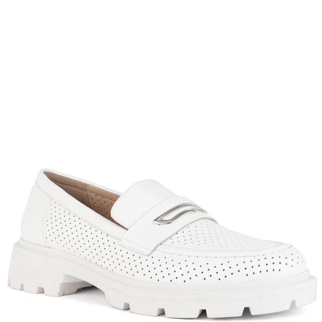 Loaferiai moterims, Balta, Loafers