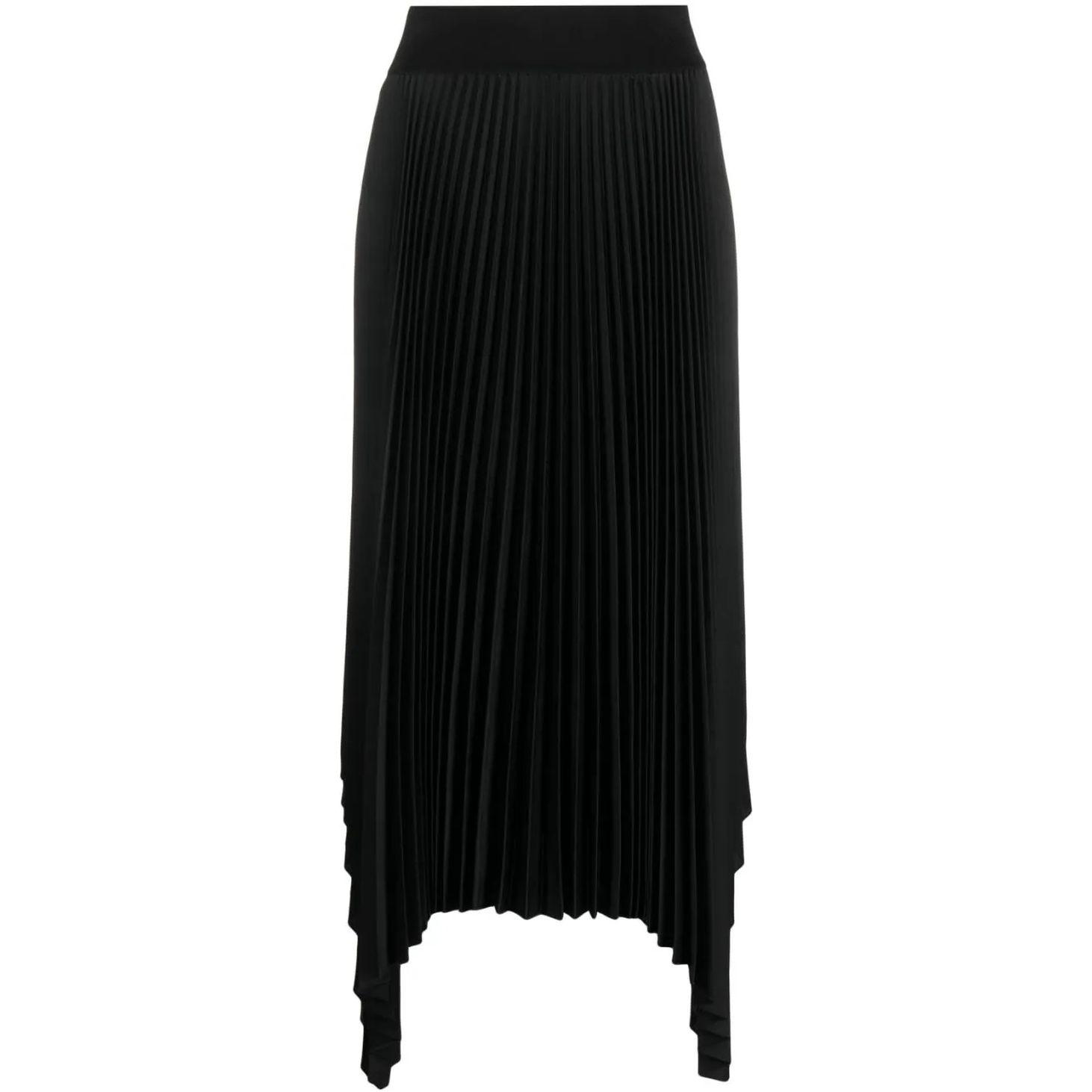 Maxi sijonas moterims, Juoda, Ade skirt knit weave plisse