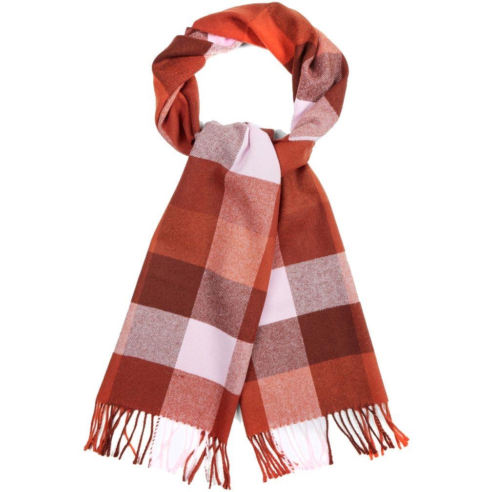 Šalikas moterims, Ruda, D2. MULTI CHECK SCARF